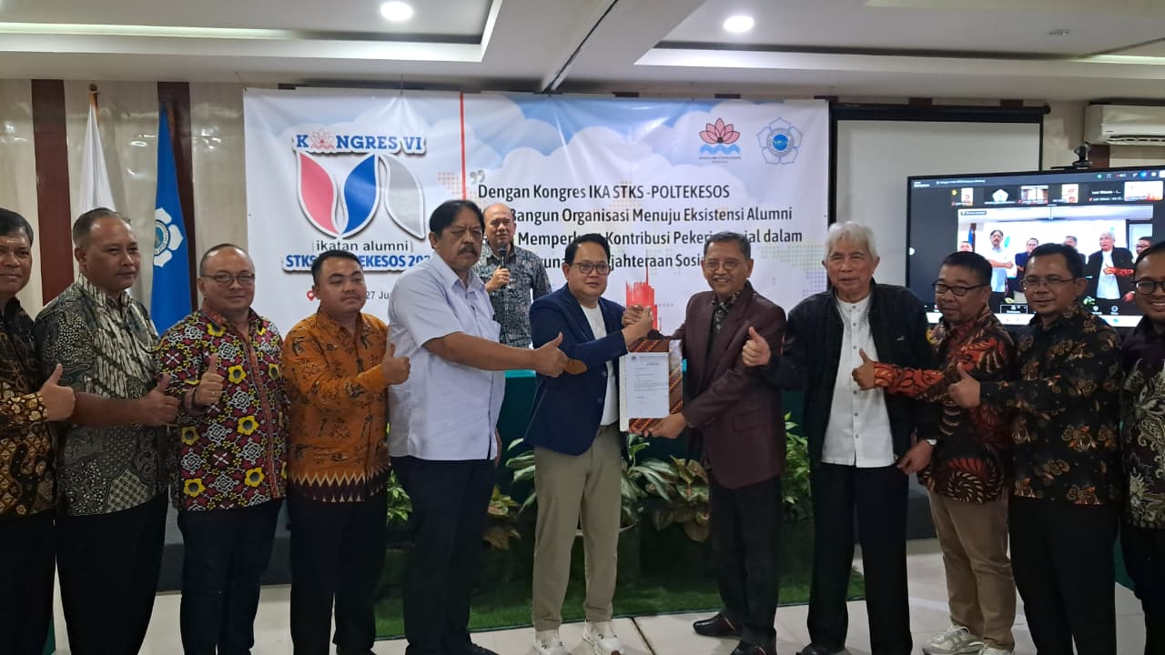 Adhy Karyono Terpilih Secara Aklamasi Pimpin DPP IKA STKS-POLTEKESOS Periode 2026-2030